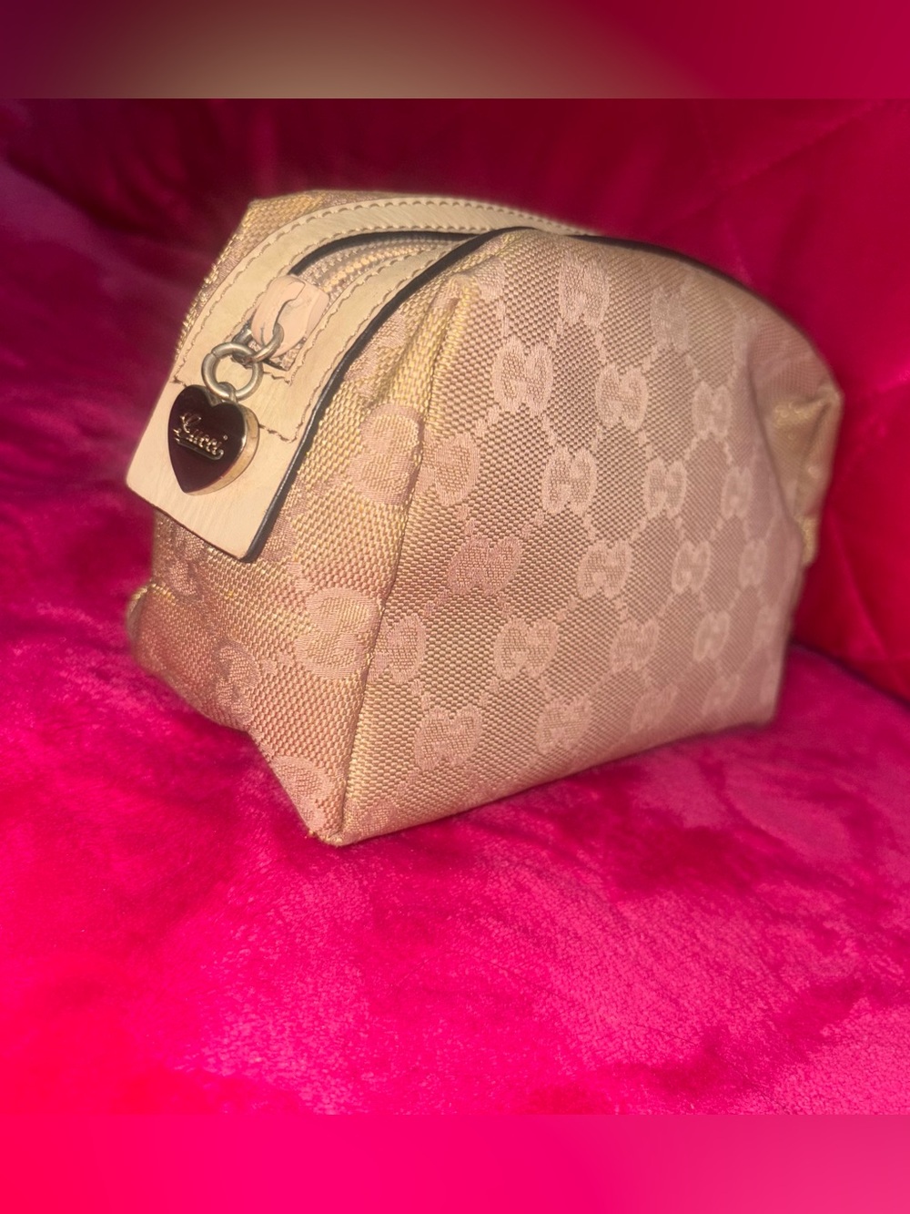 Authentic Gucci Gold Pouch